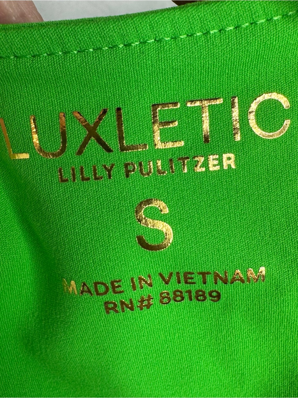 Lilly Pulitzer Luxletic Aribra Putting Green Tank with Pink & White Stripes - Picture 5 of 11